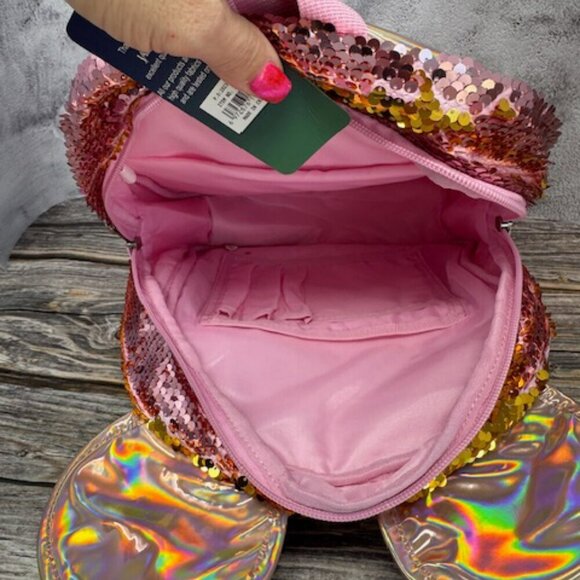 Sparkling Sequin Minnie Mouse Backpack Set NWT​ - Picture 8 of 11